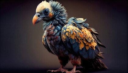 Dopey and goofy dodo bird, extinct bird with a modern look recreated by generative AI