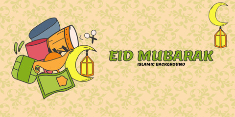 ramadhan element cute character design