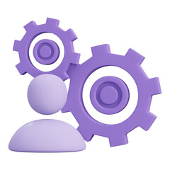 Manager 3d render icon illustration