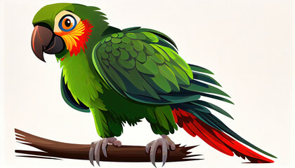 Parrot made in modern animation style by generative AI