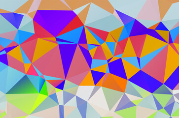 Abstract geometrical background consisting of multicolored triangular polygons