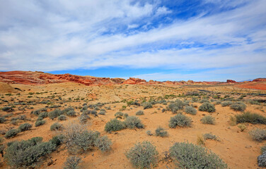 Fototapeta na wymiar Rainbow vista - Valley of Fire State Park, Nevada