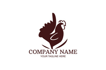 Rooster animal Company Logo Vector Illustration. Suitable for business company, modern company, etc.
