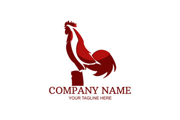 Fototapeta na wymiar Rooster animal Company Logo Vector Illustration. Suitable for business company, modern company, etc.