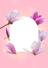 Spring wallpaper with magnolia flowers.