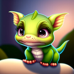 Fototapeta premium cute baby dinosaur