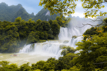 Ban Gioc - Detian waterfall in Vietnam. One of the best waterfalls in northern Vietnam.