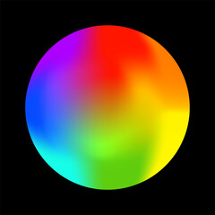 Round color palette. Rainbow gradient. Vector illustration.