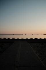 Fototapeta na wymiar Calm sunset on the beach