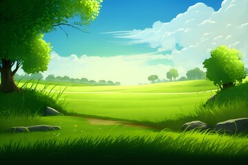 landscape with trees