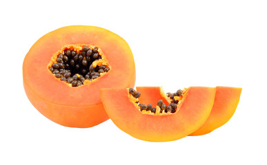 papaya slice on  transparent png