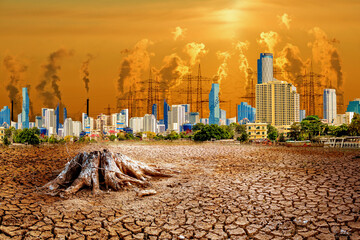 concept of impacts from drought and global warming