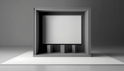 Fototapeta premium Minimalist 3d podium. Product stage in a frontal view, to make your products stand up. AI generative. 