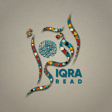 Iqra in Arabic Calligraphy Vector Illustration