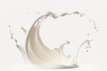 Selbstklebende Fototapeten Milk splash isolated on white background © EZPS