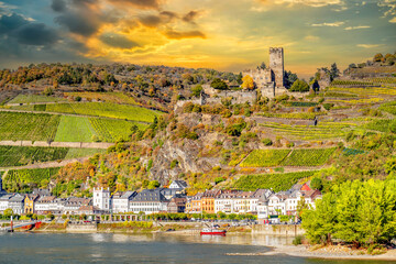 Sankt Goar, Kaub, Mittelrheintal, Deutschland 