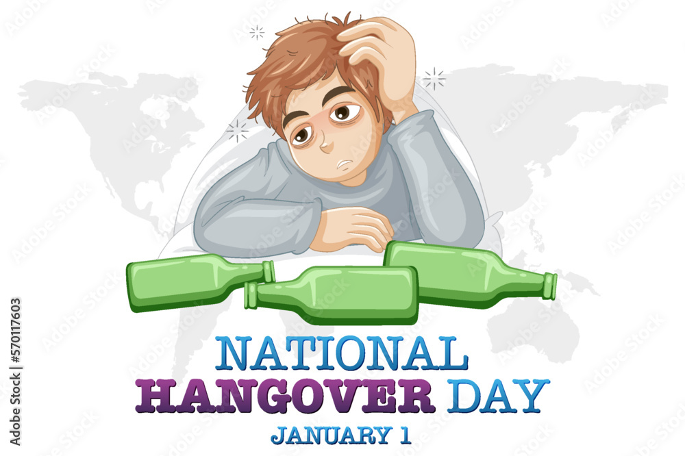 Poster National Hangover Day Banner Design