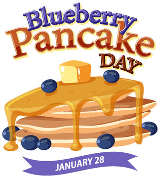 National Blueberry Pancake Day Banner Day
