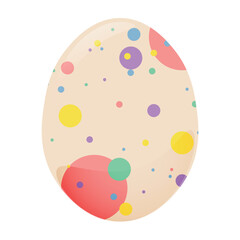 Beautiful painted Easter egg on white background