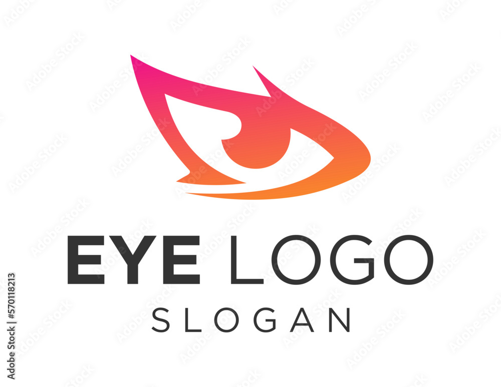 Poster logo design about eye on a white background. created using the coreldraw application.
