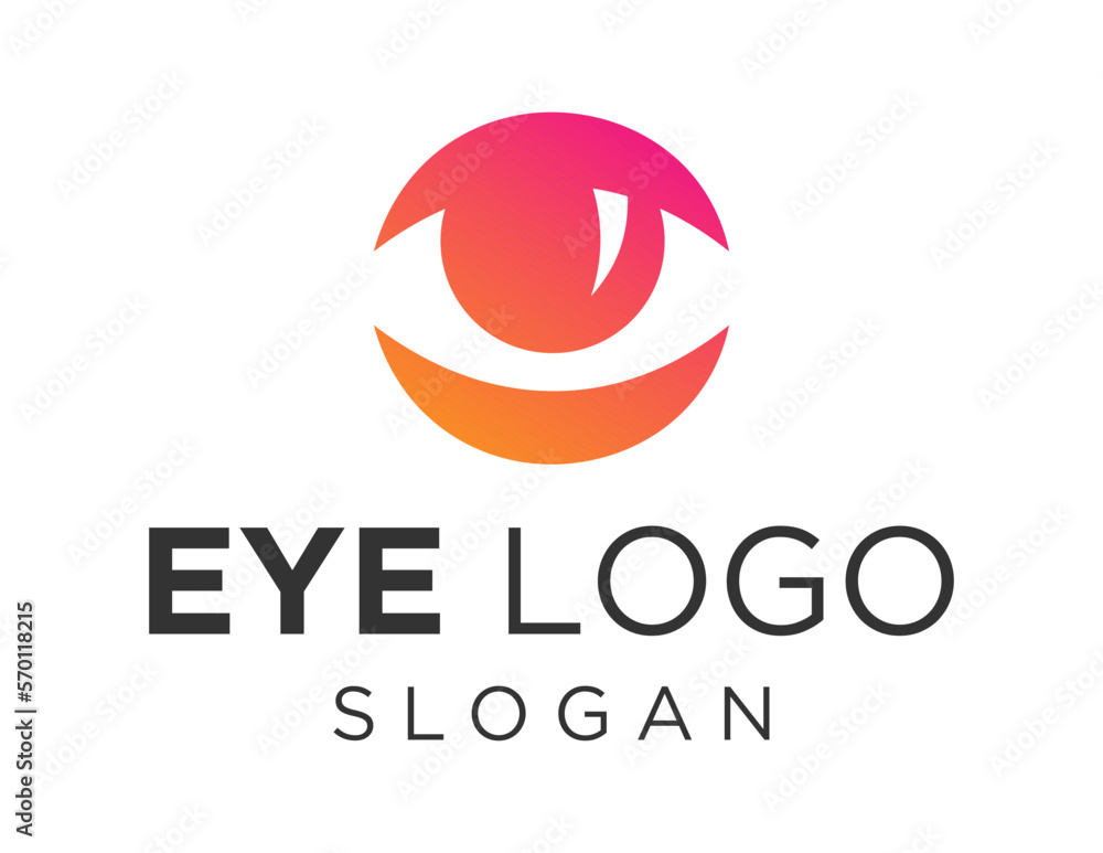 Poster logo design about eye on a white background. created using the coreldraw application.
