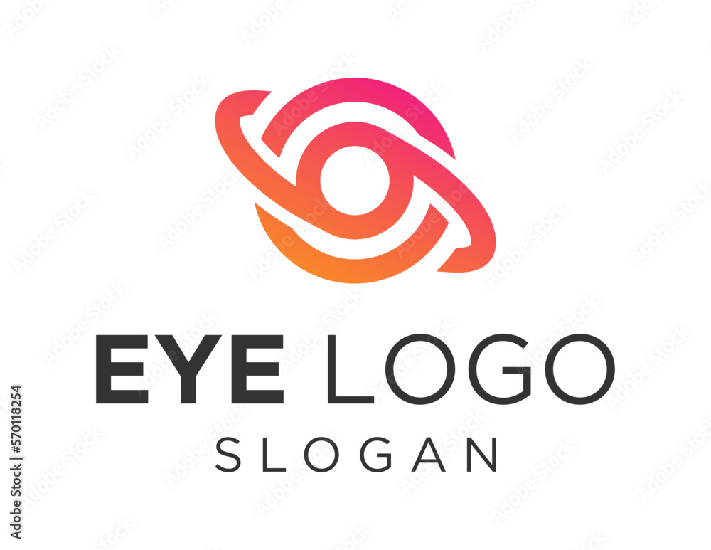 Poster logo design about eye on a white background. created using the coreldraw application.