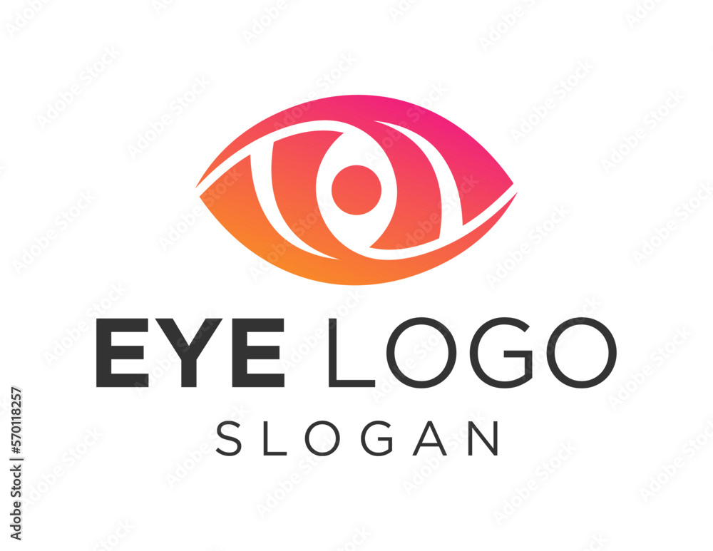 Poster logo design about eye on a white background. created using the coreldraw application.