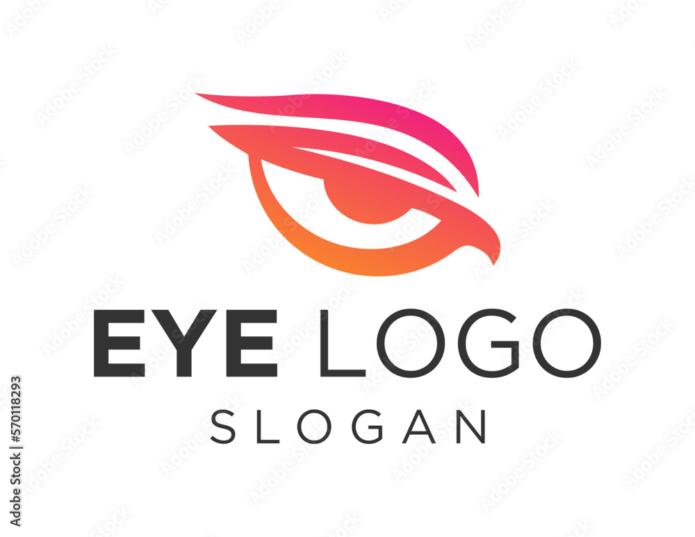 Poster logo design about eye on a white background. created using the coreldraw application.