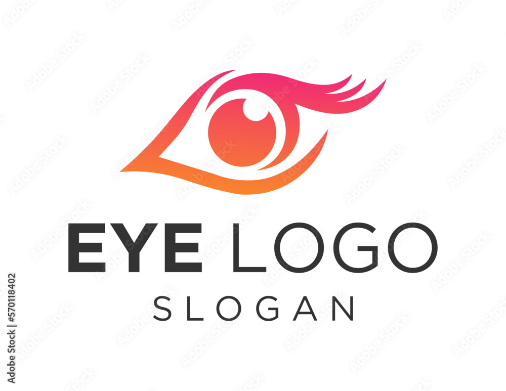 Poster logo design about eye on a white background. created using the coreldraw application.