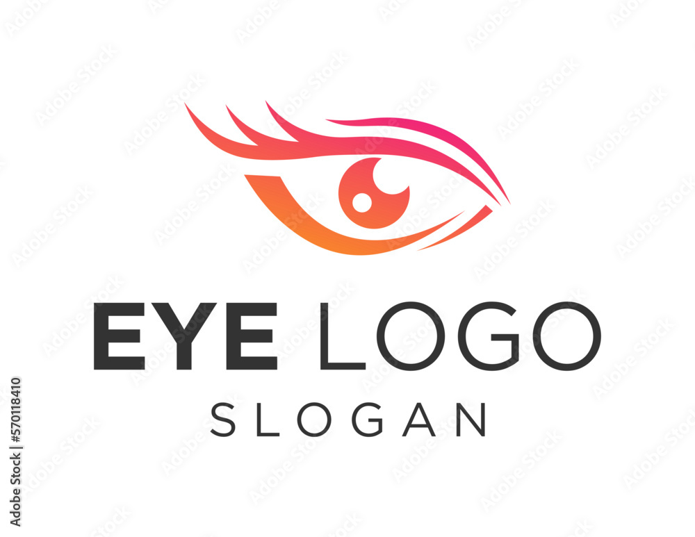 Poster logo design about eye on a white background. created using the coreldraw application.