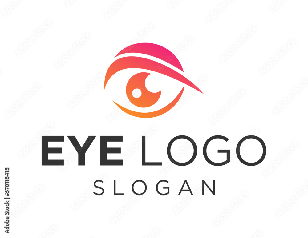 Poster logo design about eye on a white background. created using the coreldraw application.