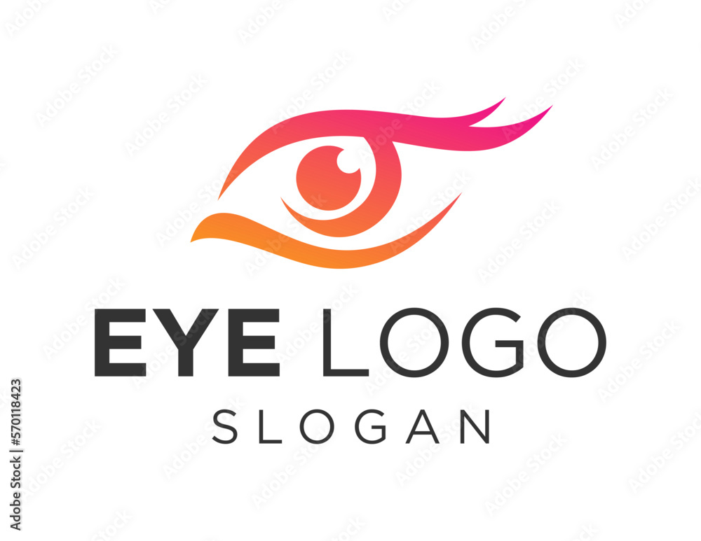 Poster logo design about eye on a white background. created using the coreldraw application.