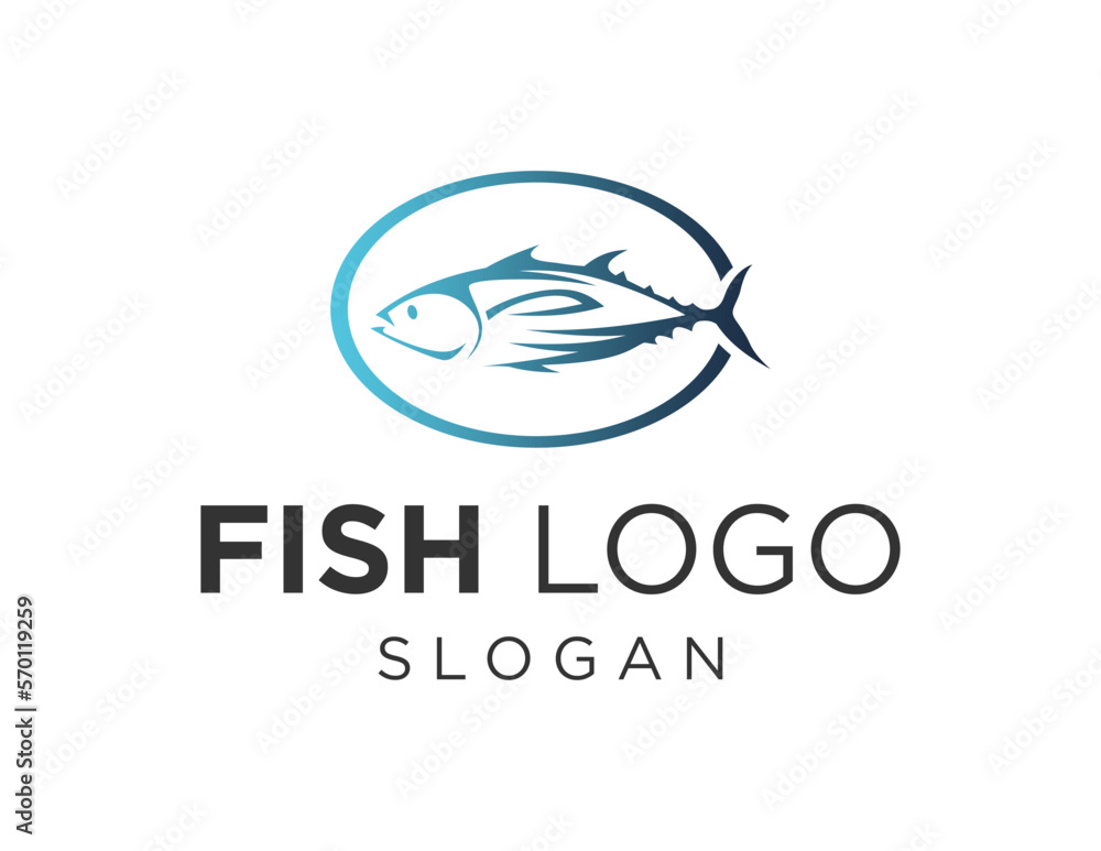 Poster logo design about fish on a white background. created using the coreldraw application.