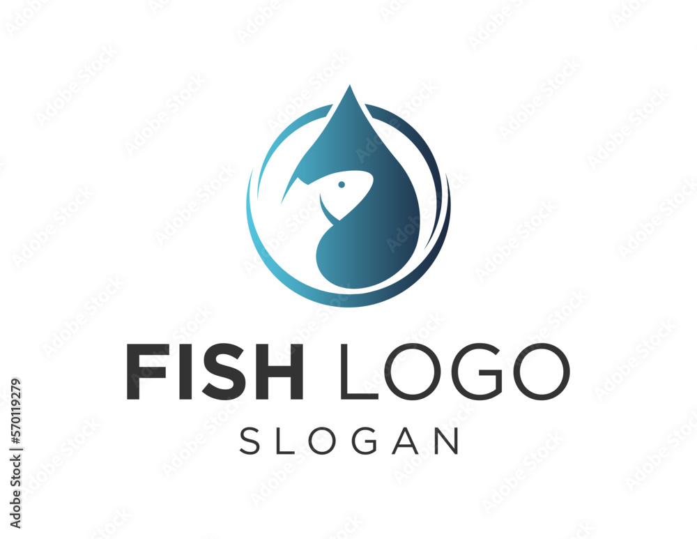 Poster logo design about fish on a white background. created using the coreldraw application.