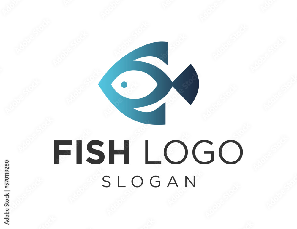 Poster logo design about fish on a white background. created using the coreldraw application.