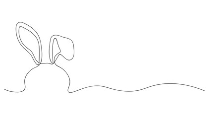 Drawn bunny on white background