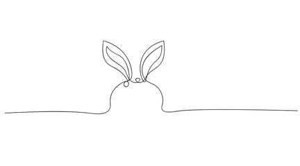 Drawn bunny on white background