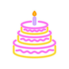 Birthday Cake Neon Signboard