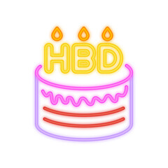 Birthday Cake Neon Signboard