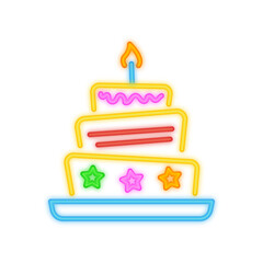Birthday Cake Neon Signboard