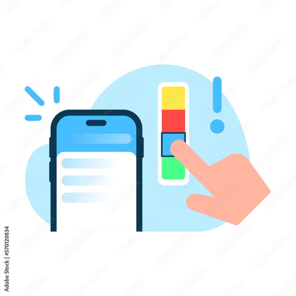 Poster customize, change color theme on mobile app concept illustration flat design vector eps10. modern gr