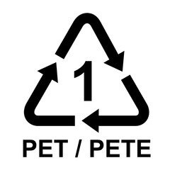 S&iacute;mbolos de reciclaje del pl&aacute;stico, PET o PETE , HDPE, PVC, LDPE , PP, PS, OTHER.