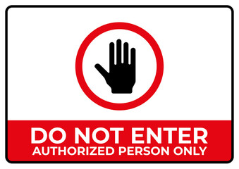 Do not enter sign board printable vector