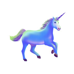 Fototapeta na wymiar Beautiful gradient colorful unicorn
