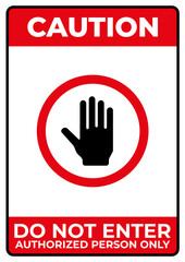 Do not enter sign board printable vector