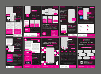 A Budle of 10 Modern Multipurpose Advertisement Templates - Social Media Story