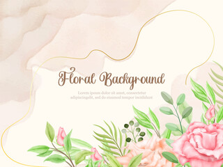 Floral Banner Background for Wedding and Anniversary Party