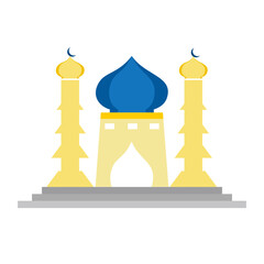 Mosque icons illustration, logo of mosque template