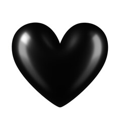 heart on black isolated on transparent background
