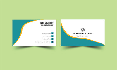 Vector illustration Design, Modern Corporate Business Card Template, Horizontal Simple Clean Layout Design Template. Personal use business card. Double side creative business card.